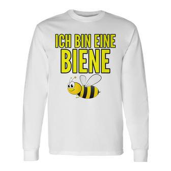 Lustiges Bienen-Motiv Langarmshirts Ich bin eine Biene in Weiß für Imker - Seseable