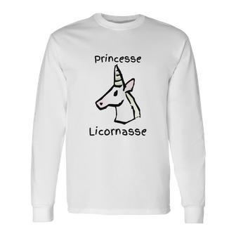 Lustiges Einhorn Langarmshirts Princesse Licornasse, Perfekt für Casual-Looks - Seseable