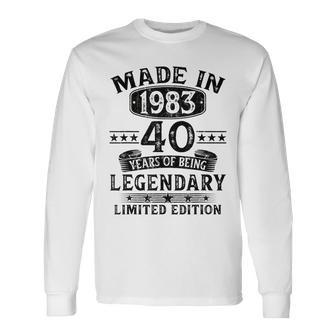 Made In 1983 Limited Edition 40 Year Old 40Th Birthday Long Sleeve T-Shirt T-Shirt | Mazezy