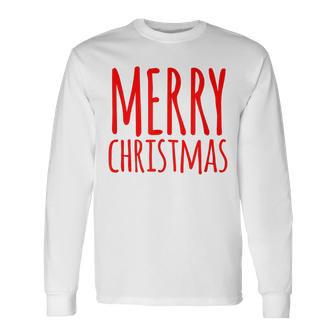 Merry Christmas Weihnachts Spruch Dekoration Damen Herren V3 Langarmshirts - Seseable