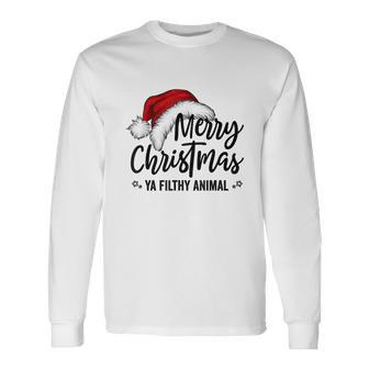 Merry Christmas Ya Filthy Animals Christmas V2 Long Sleeve T-Shirt - Monsterry DE