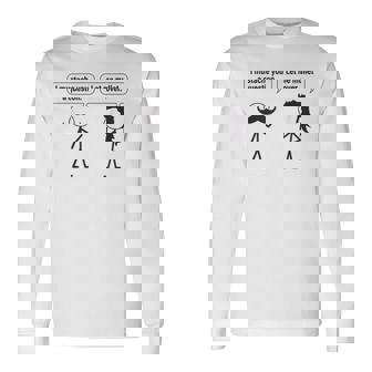 I Mustache You A Question Let Me Mullet Over Long Sleeve T-Shirt T-Shirt | Mazezy
