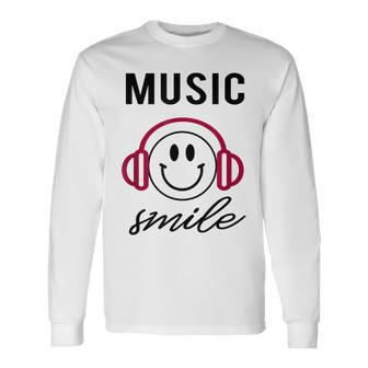 Novelty Musical Sound Melody Smile Karaoke Musician Lover Men Women Long Sleeve T-shirt Graphic Print Unisex - Seseable