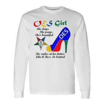 Oes Girl Platform Order Of The Eastern Star Parents Day Long Sleeve T-Shirt | Mazezy