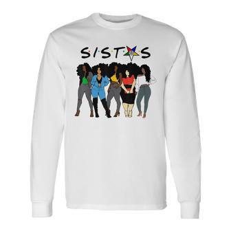Oes Sistas Star Order Of The Eastern Star Parents Day Long Sleeve T-Shirt | Mazezy