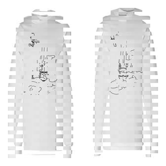 Oh Oh Skydiver Humorous Long Sleeve T-Shirt | Mazezy