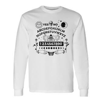 Ouija Spirit Board Witchcraft Occult Halloween Long Sleeve T-Shirt T-Shirt | Mazezy