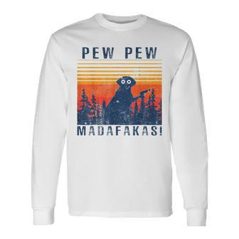 Pew Pew Madafakas - Labrador Men Women Long Sleeve T-shirt Graphic Print Unisex - Seseable