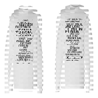 Being A Quality Control Technician Like Riding A B Long Sleeve T-Shirt | Seseable FR