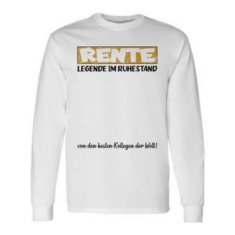 Rente Legende Im Ruhestand Kollegen Abschied Unterschreiben Langarmshirts - Seseable