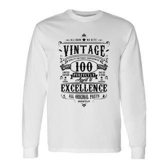 Retro 100 Jahre Oma Geburtstag Langarmshirt, Vintage 1922 Design Langarmshirts - Seseable