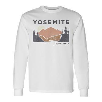 Retro Yosemite California Established 1890 National Park Long Sleeve T-Shirt T-Shirt | Mazezy