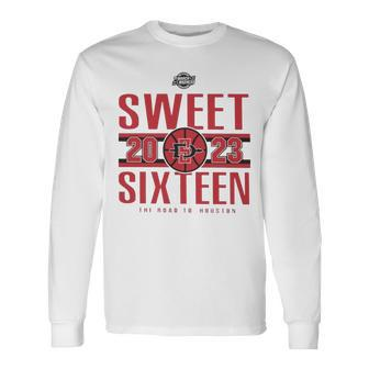 Sdsu Men’S Basketball 2023 Sweet Sixteen The Road To Houston Long Sleeve T-Shirt T-Shirt | Mazezy