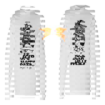 Soccer Mom Life Messy Bun Halloween Women Soccer Momster Men Women Long Sleeve T-Shirt T-shirt Graphic Print - Thegiftio UK