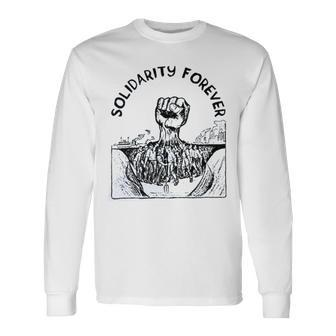 Solidarity Forever Iww Labor Union Long Sleeve T-Shirt T-Shirt | Mazezy