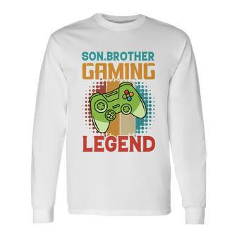 Son Brother Gaming Legend Long Sleeve T-Shirt - Monsterry CA