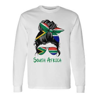 South Africa Girl South African Girl South Africa Woman Flag Long Sleeve T-Shirt | Mazezy