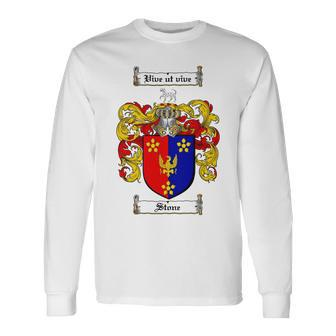 Stone Crest Stone Coat Of Arms Long Sleeve T-Shirt - Seseable