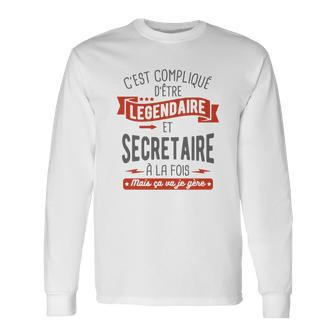 T-Shirt Secretaire Legendaire Long Sleeve T-Shirt - Seseable