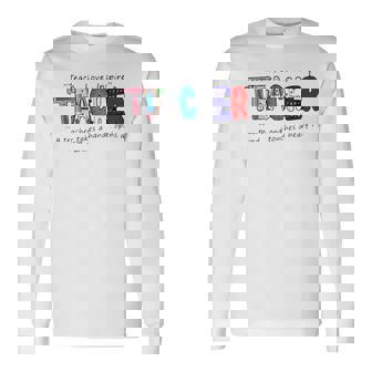 Teach Love Inspire Teacher Teaching Long Sleeve T-Shirt T-Shirt | Mazezy