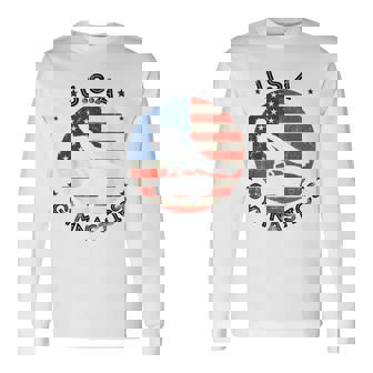 Usa Retro Gymnastics Team Vintage Support Usa Gymnastics Long Sleeve T-Shirt T-Shirt | Mazezy