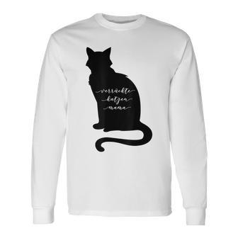 Verrückte Katzen Mama Katzenbesitzer Katze Mutter Geschenk Langarmshirts - Seseable