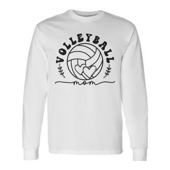 Volleyball Mom For Matching Volleyball Players Team Long Sleeve T-Shirt T-Shirt | Mazezy