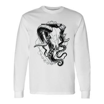 Zodiac Dead Aries &Amp Tentacles Long Sleeve T-Shirt T-Shirt | Mazezy