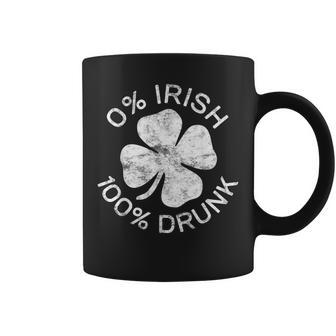 0 Irish 100 Drunk Vintage Saint Patrick Day Coffee Mug - Seseable