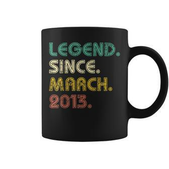 10 Years Old Gifts Legend Since March 2013 10Th Birthday Coffee Mug - Seseable