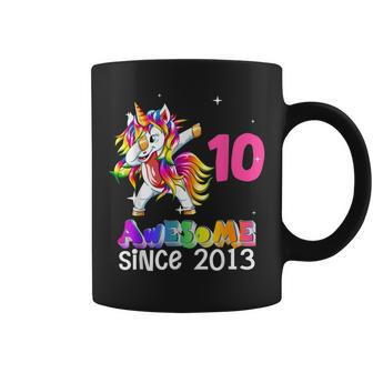 10 Years Old Unicorn Dabbing 10Th Birthday Girl Ns Party Coffee Mug - Thegiftio UK