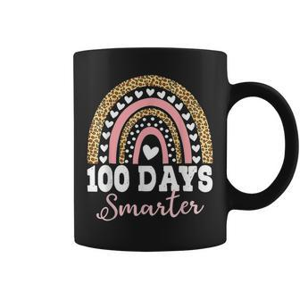 100 Days Smarter Happy 100Th Day Of School Rainbow Leopard V57 Coffee Mug - Thegiftio UK