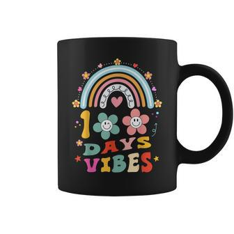 100Th Day Of School Groovy 100 Days Vibes Teacher Kids Coffee Mug - Thegiftio UK