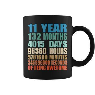 11 Years Old 11Th Birthday Vintage Retro 132 Months Coffee Mug | Mazezy