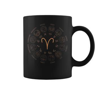 12 Zodiac Signs Aries Zodiac Design Coffee Mug | Mazezy
