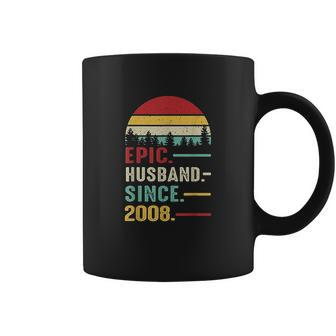 13Th Wedding Anniversary Gift Ideas Epic Husband Since 2008 Coffee Mug - Thegiftio UK