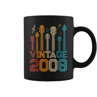 15Th Birthday Gifts Vintage 2008 Guitarist Guitar Lovers Coffee Mug - Seseable