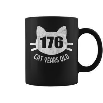 176 Cat Years Old 40Th Birthday Gift For Cat Lovers Coffee Mug | Mazezy