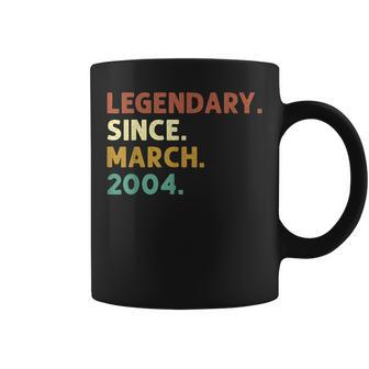 19 Years Old Legend Since March 2004 19Th Birthday Gifts Coffee Mug - Seseable