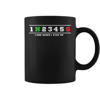 1N23456 Motorcycle Gear Shift Pattern Manual Transmission Coffee Mug - Seseable