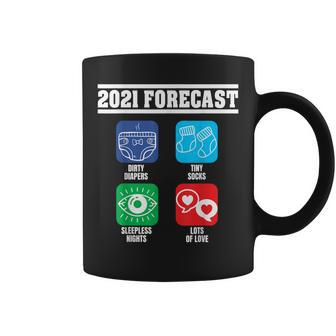 2021 Forecast New Dad Mom Baby Announcement Pregnancy Gift Coffee Mug | Mazezy