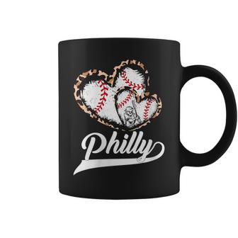 Womens Vintage Distressed Philly Baseball Philly Heartbeat Cityscap  Coffee Mug