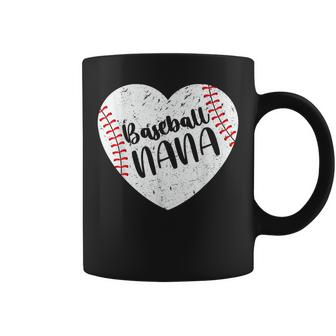 Baseball Nana Retro Heart Baseball Grandma Mothers Day  Coffee Mug
