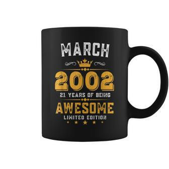 21 Years Old Gifts Vintage March 2002 21St Birthday Coffee Mug | Mazezy