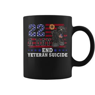 22 A Day Take Their Lives End Veteran Suicide Supporter Coffee Mug | Mazezy