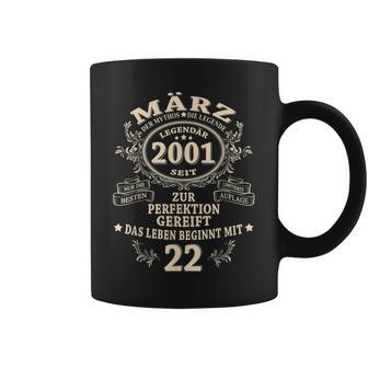 22 Geburtstag Geschenk Mann Mythos Legende März 2001 Tassen - Seseable