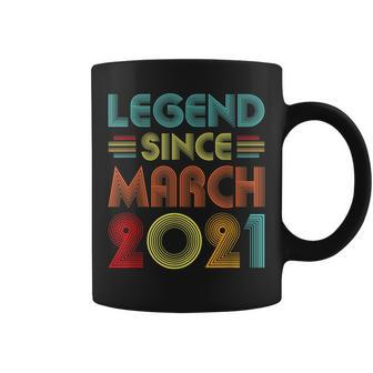 2Nd Birthday Idea Legend Since March 2021 2 Years Old V2 Coffee Mug | Mazezy
