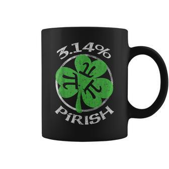 3 14 Pirish For Funny St Patricks Day 2023 Math Geek Pi Day Coffee Mug - Seseable