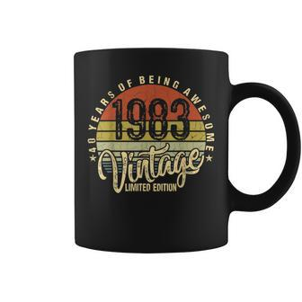 40 Year Of Being Awesome Since 1983 40Th Birthday Vintage Coffee Mug - Seseable