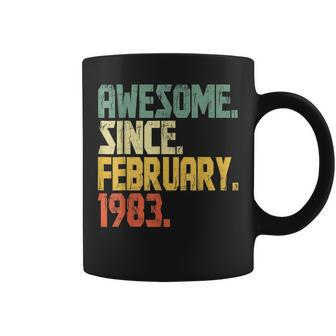 40 Year Old Awesome Since February 1983 40Th Birthday Gift Coffee Mug - Seseable